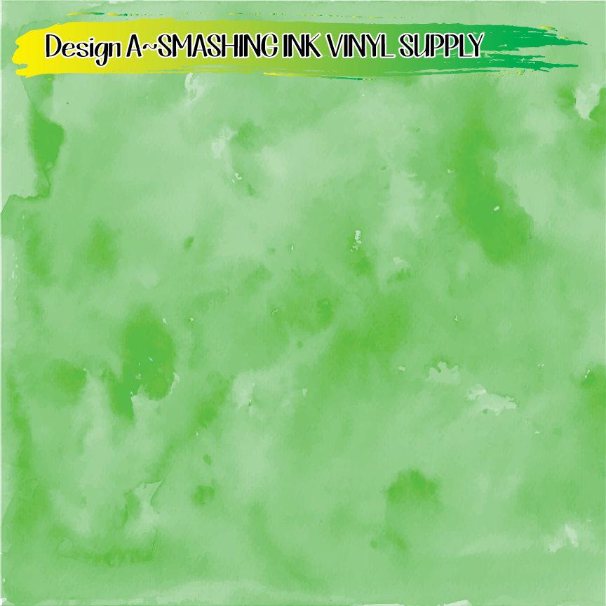 Green Watercolor ★ Laser Safe Adhesive Film (TAT 3 BUS DAYS)