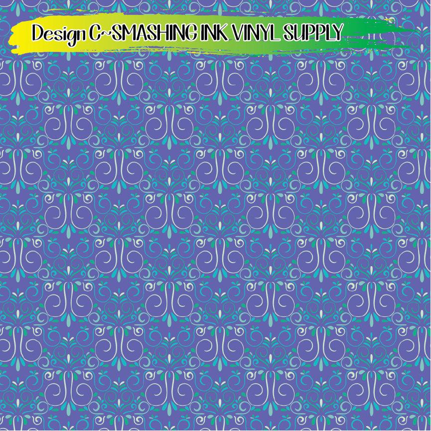 Elegant Damask ★ Pattern Vinyl | Faux Leather | Sublimation (TAT 3 BUS DAYS)