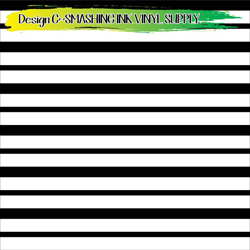 Black White Striped ★ Pattern Vinyl | Faux Leather | Sublimation (TAT 3 BUS DAYS)