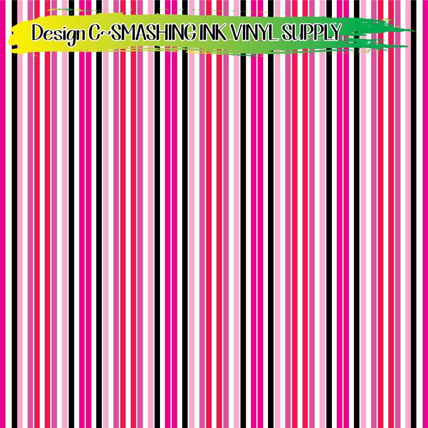 Pink Stripes ★ Laser Safe Adhesive Film (TAT 3 BUS DAYS)