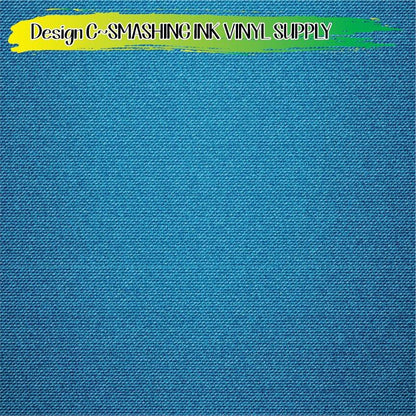 Blue Jean Denim ★ Pattern Vinyl | Faux Leather | Sublimation (TAT 3 BUS DAYS)