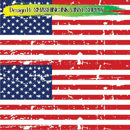 American Flag ★ Laser Safe Adhesive Film (TAT 3 BUS DAYS)