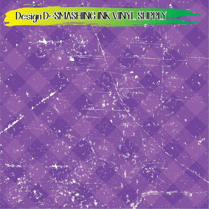 Distress Plaid ★ Pattern Vinyl | Faux Leather | Sublimation (TAT 3 BUS DAYS)