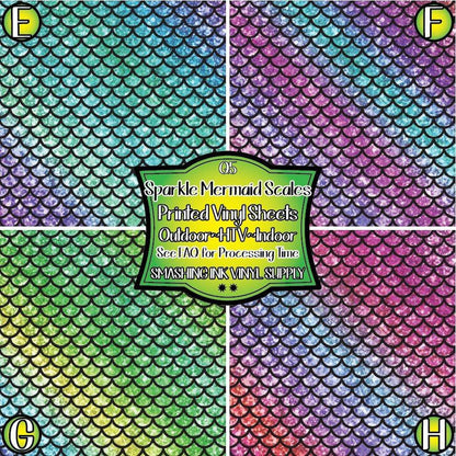 Mermaid Scales ★ Pattern Vinyl | Faux Leather | Sublimation (TAT 3 BUS DAYS)