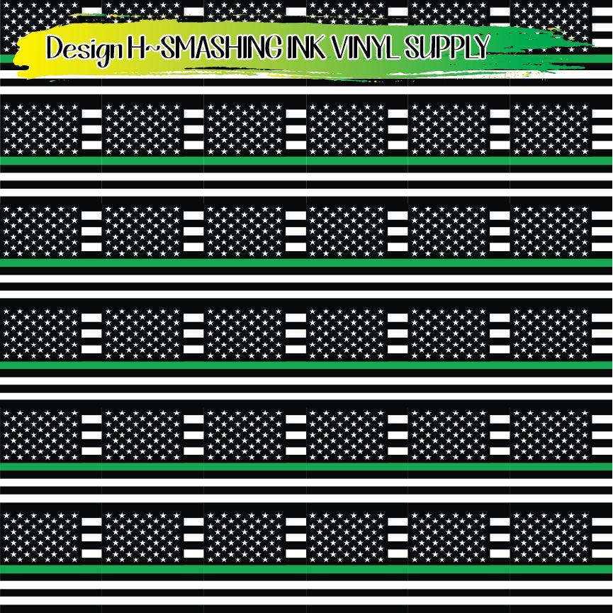 Green Line Flag ★ Laser Safe Adhesive Film (TAT 3 BUS DAYS)