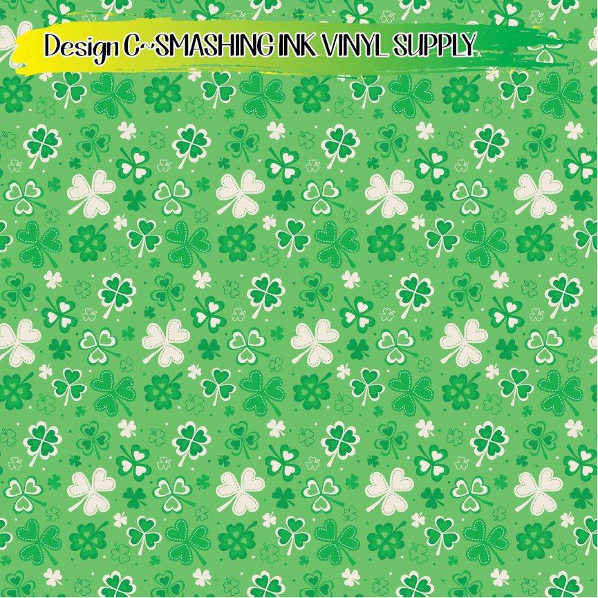 St. Patricks Pattern ★ Pattern Vinyl | Faux Leather | Sublimation (TAT 3 BUS DAYS)