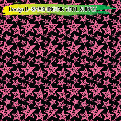 Starfish Pattern ★ Pattern Vinyl | Faux Leather | Sublimation (TAT 3 BUS DAYS)