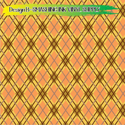 Fall Pattern ★ Pattern Vinyl | Faux Leather | Sublimation (TAT 3 BUS DAYS)