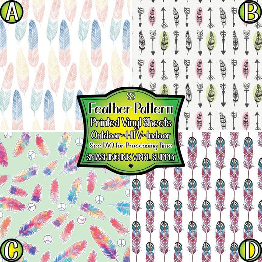 Feather Patterned ★ Laser Safe Adhesive Film (TAT 3 BUS DAYS)