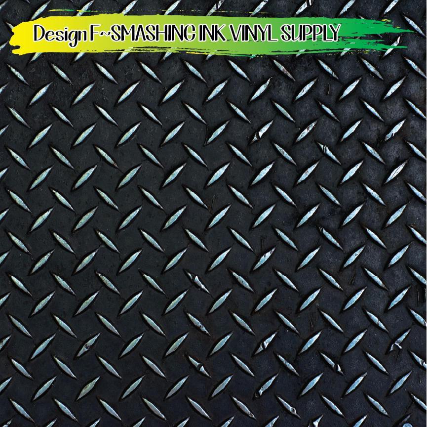 Distress Diamond Plate ★ Pattern Vinyl | Faux Leather | Sublimation (T ...