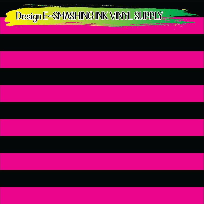 Pink Black Stripes ★ Laser Safe Adhesive Film (TAT 3 BUS DAYS)