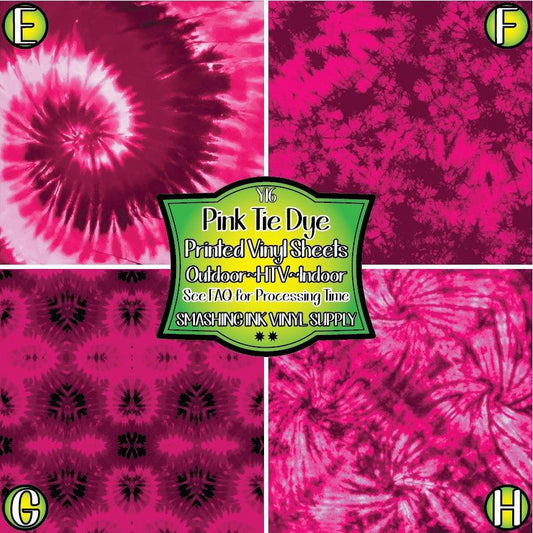 Pink Tie Dye ★ Laser Safe Adhesive Film (TAT 3 BUS DAYS)