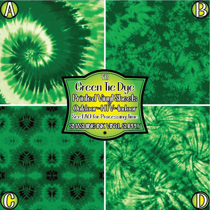 Green Tie Dye ★ Laser Safe Adhesive Film (TAT 3 BUS DAYS)