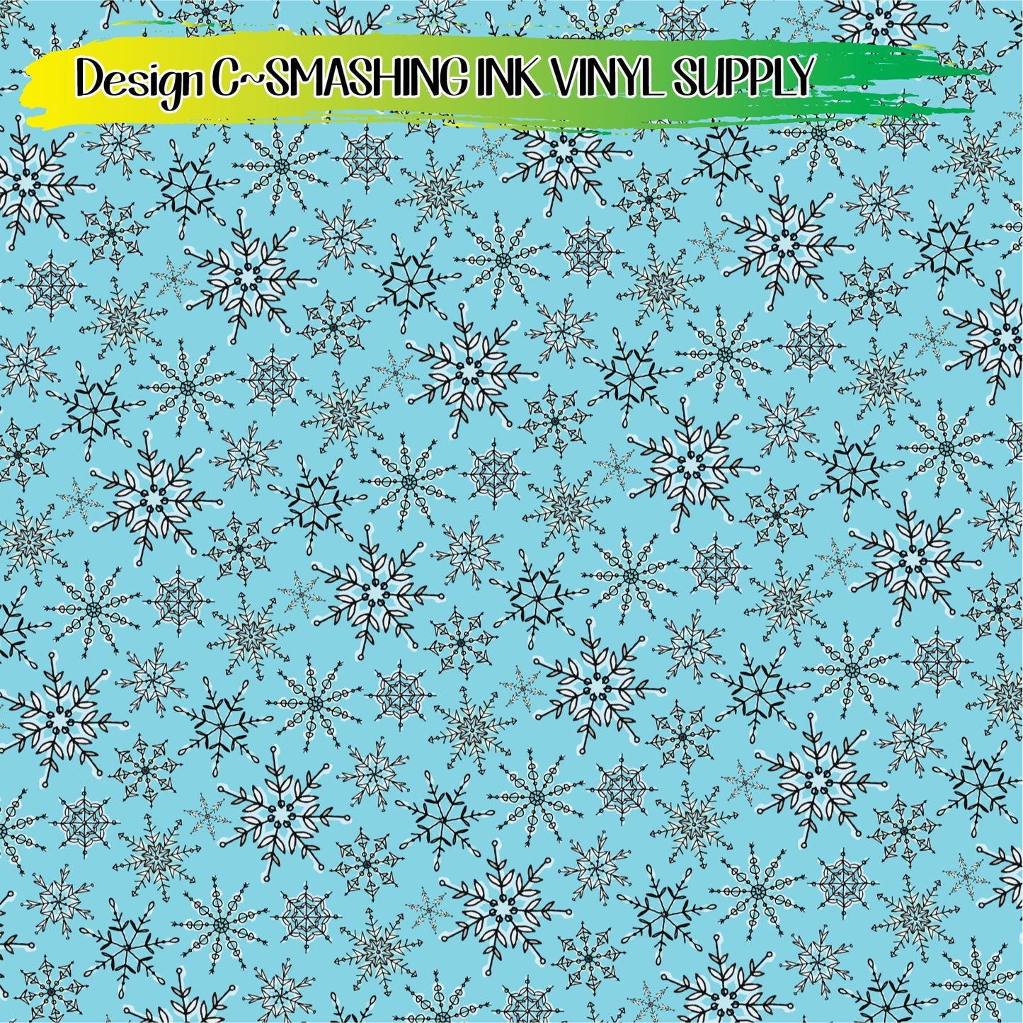 Snowflake Watercolor ★ Pattern Vinyl | Faux Leather | Sublimation (TAT 3 BUS DAYS)