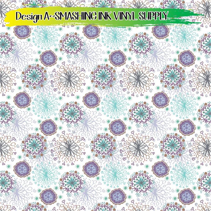 Whimsical Snowflake ★ Pattern Vinyl | Faux Leather | Sublimation (TAT 3 BUS DAYS)