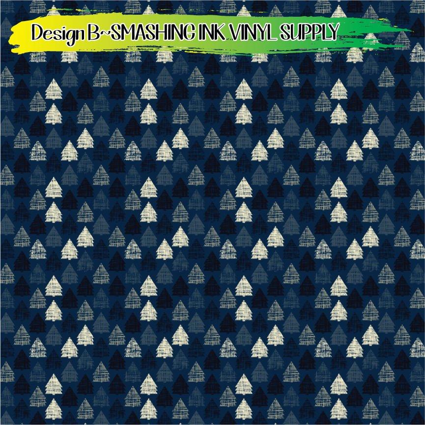 Distress Holiday Tree ★ Pattern Vinyl | Faux Leather | Sublimation (TAT 3 BUS DAYS)