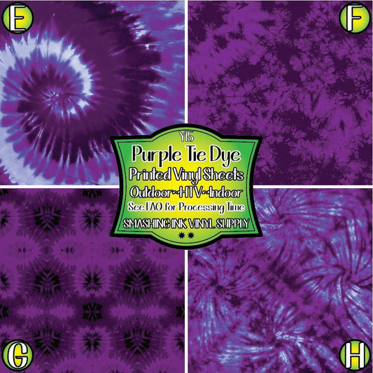 Purple Tie Dye ★ Laser Safe Adhesive Film (TAT 3 BUS DAYS)