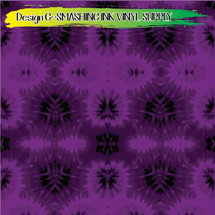 Purple Tie Dye ★ Pattern Vinyl | Faux Leather | Sublimation (TAT 3 BUS DAYS)