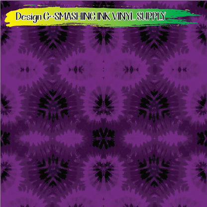 Purple Tie Dye ★ Pattern Vinyl | Faux Leather | Sublimation (TAT 3 BUS DAYS)