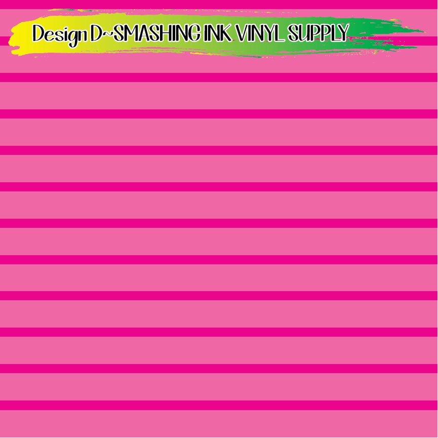 Pink Stripes ★ Pattern Vinyl | Faux Leather | Sublimation (TAT 3 BUS DAYS)
