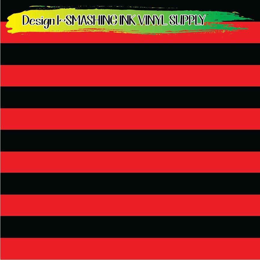 Red Black Stripes ★ Laser Safe Adhesive Film (TAT 3 BUS DAYS)