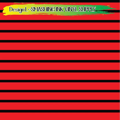 Red Black Stripes ★ Laser Safe Adhesive Film (TAT 3 BUS DAYS)