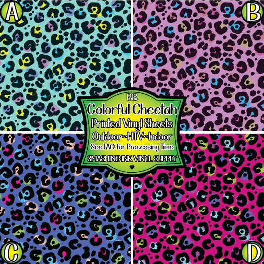 Colorful Cheetah Print ★ Laser Safe Adhesive Film (TAT 3 BUS DAYS)