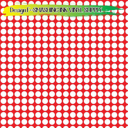 Red Dot ★ Pattern Vinyl | Faux Leather | Sublimation (TAT 3 BUS DAYS)