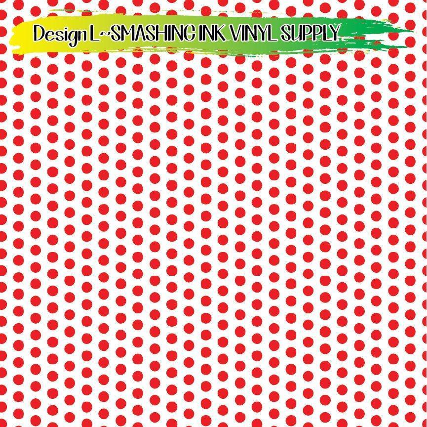 Red White Polka Dots ★ Laser Safe Adhesive Film (TAT 3 BUS DAYS)