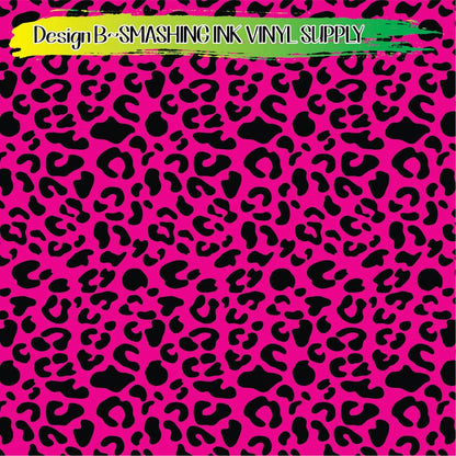 Pink Black Animal Print ★ Laser Safe Adhesive Film (TAT 3 BUS DAYS)