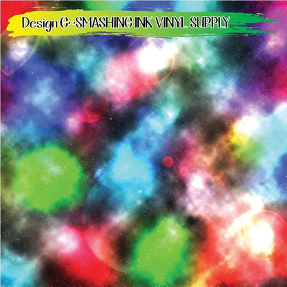 Colorful Galaxy ★ Pattern Vinyl | Faux Leather | Sublimation (TAT 3 BUS DAYS)