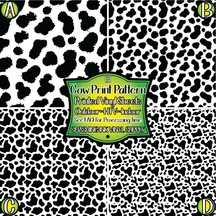 Cow Print Pattern ★ Pattern Vinyl | Faux Leather | Sublimation (TAT 3 BUS DAYS)