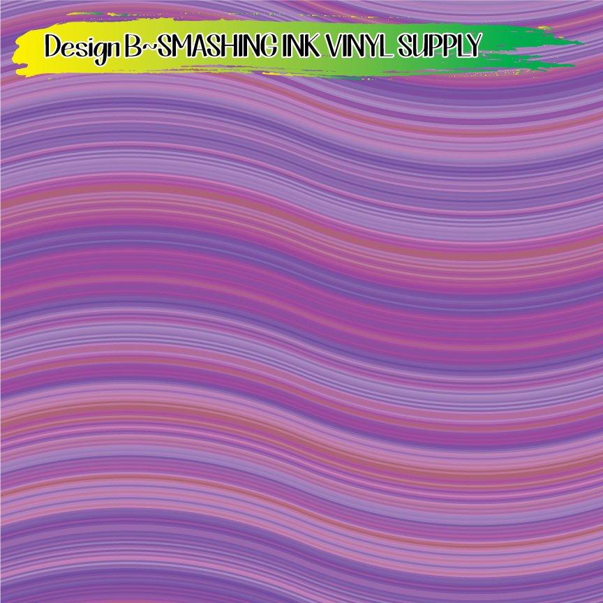 Swirl Stripes ★ Pattern Vinyl | Faux Leather | Sublimation (TAT 3 BUS DAYS)