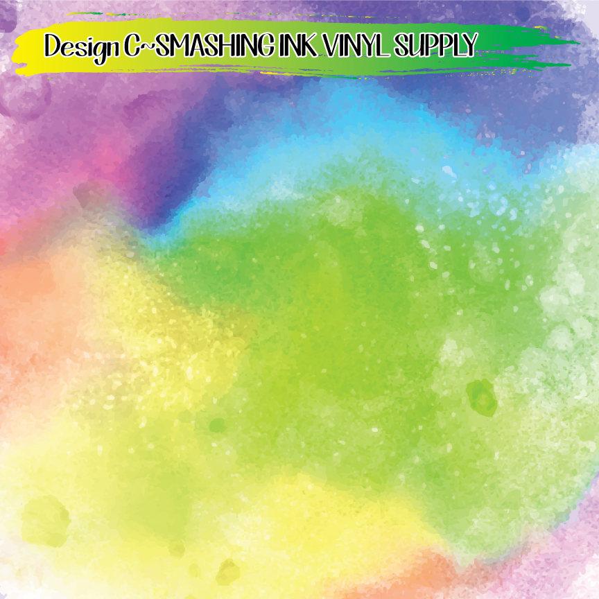 Watercolor Rainbow ★ Laser Safe Adhesive Film (TAT 3 BUS DAYS)