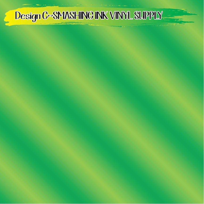 Green Ombre  Print ★ Pattern Vinyl | Faux Leather | Sublimation (TAT 3 BUS DAYS)
