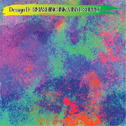 Colorful Grunge Print ★ Pattern Vinyl | Faux Leather | Sublimation (TAT 3 BUS DAYS)