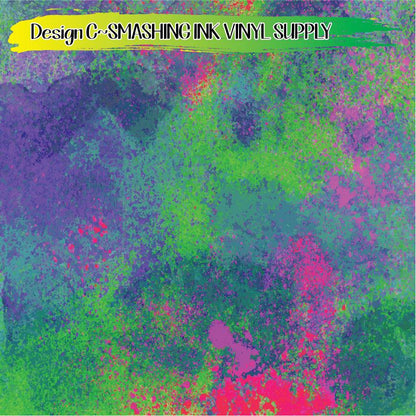 Colorful Grunge Print ★ Pattern Vinyl | Faux Leather | Sublimation (TAT 3 BUS DAYS)
