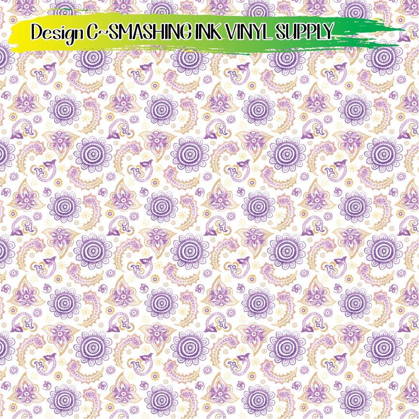 Watercolor Floral ★ Pattern Vinyl | Faux Leather | Sublimation (TAT 3 BUS DAYS)