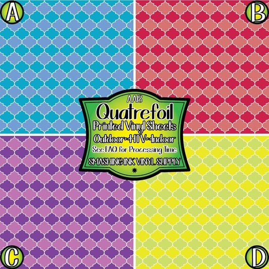 Quadrefoil Pattern ★ Pattern Vinyl | Faux Leather | Sublimation (TAT 3 BUS DAYS)