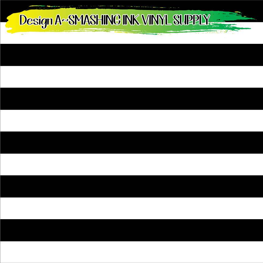 Black White Striped ★ Pattern Vinyl | Faux Leather | Sublimation (TAT 3 BUS DAYS)