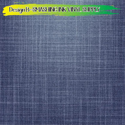 Blue Jean Denim ★ Pattern Vinyl | Faux Leather | Sublimation (TAT 3 BUS DAYS)