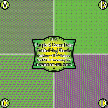 Purple Green Polka Dots ★ Laser Safe Adhesive Film (TAT 3 BUS DAYS)