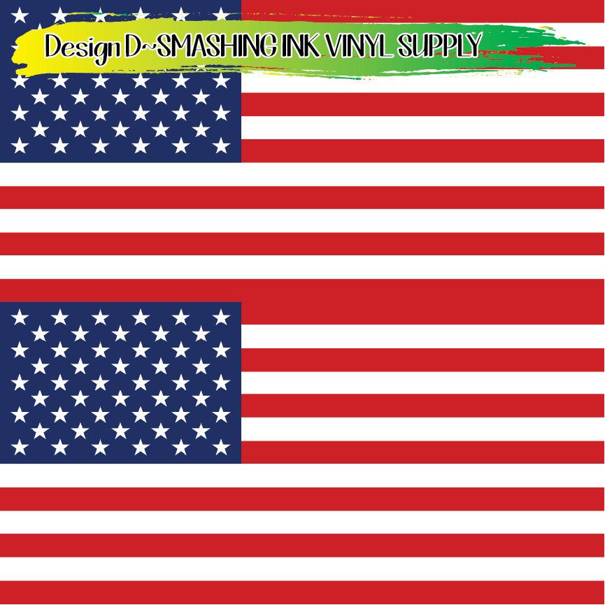 American Flag ★ Pattern Vinyl | Faux Leather | Sublimation (TAT 3 BUS DAYS)