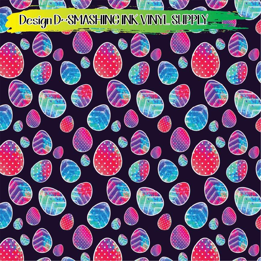 Colorful Easter Eggs ★ Pattern Vinyl | Faux Leather | Sublimation (TAT 3 BUS DAYS)