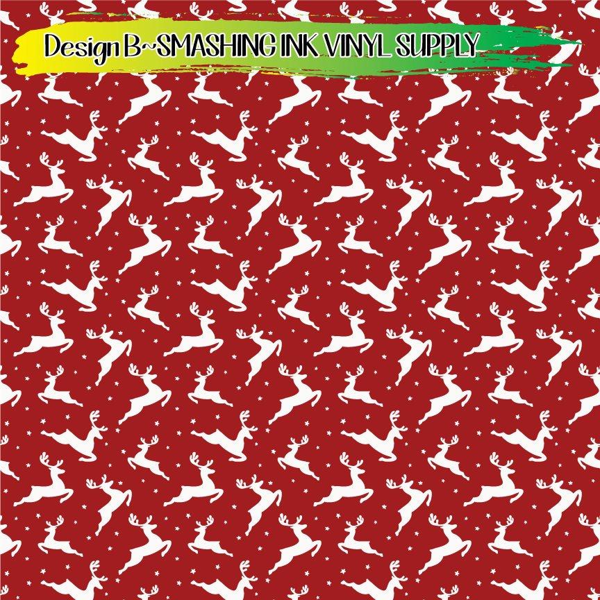 Red Holiday ★ Pattern Vinyl | Faux Leather | Sublimation (TAT 3 BUS DAYS)