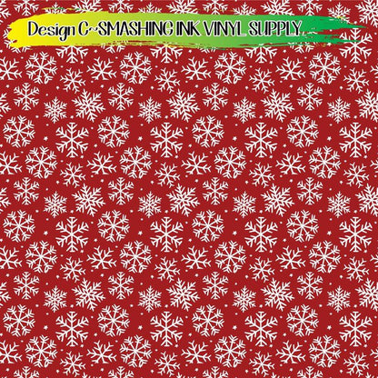 Red Holiday ★ Pattern Vinyl | Faux Leather | Sublimation (TAT 3 BUS DAYS)