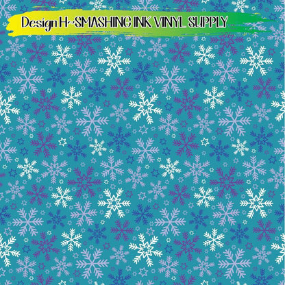 Snowflake Pattern ★ Pattern Vinyl | Faux Leather | Sublimation (TAT 3 BUS DAYS)