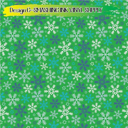 Snowflake Pattern ★ Pattern Vinyl | Faux Leather | Sublimation (TAT 3 BUS DAYS)