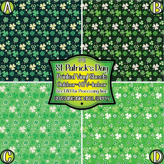 St. Patricks Pattern ★ Pattern Vinyl | Faux Leather | Sublimation (TAT 3 BUS DAYS)