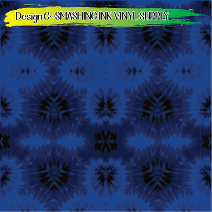 Blue Tie Dye ★ Pattern Vinyl | Faux Leather | Sublimation (TAT 3 BUS DAYS)